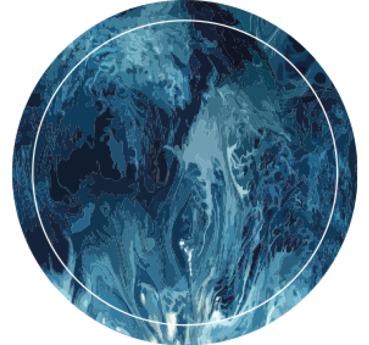 Abstrakti sininen pyörrekuvio lasinalunen - Tenstickers