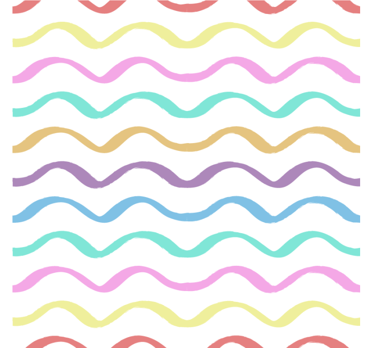 Värikäs kaareva kuosi lasinalunen - Tenstickers