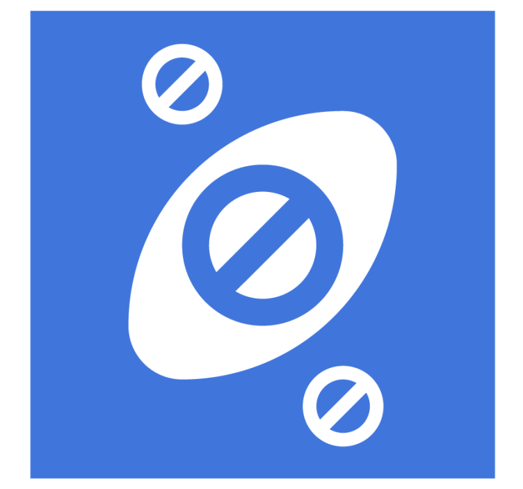 Uno -kortin pysäytin sinisellä värillä Kummajainen lasinalunen - Tenstickers