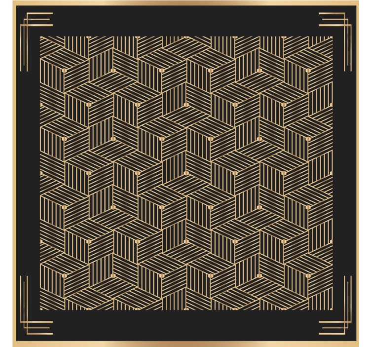 Geometrinen lehtikuvio lasinalunen - Tenstickers