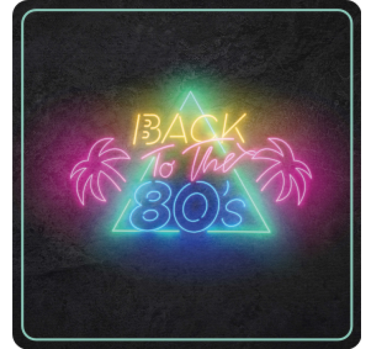 Neon 80-luvun retro vintage lasinalunen - Tenstickers