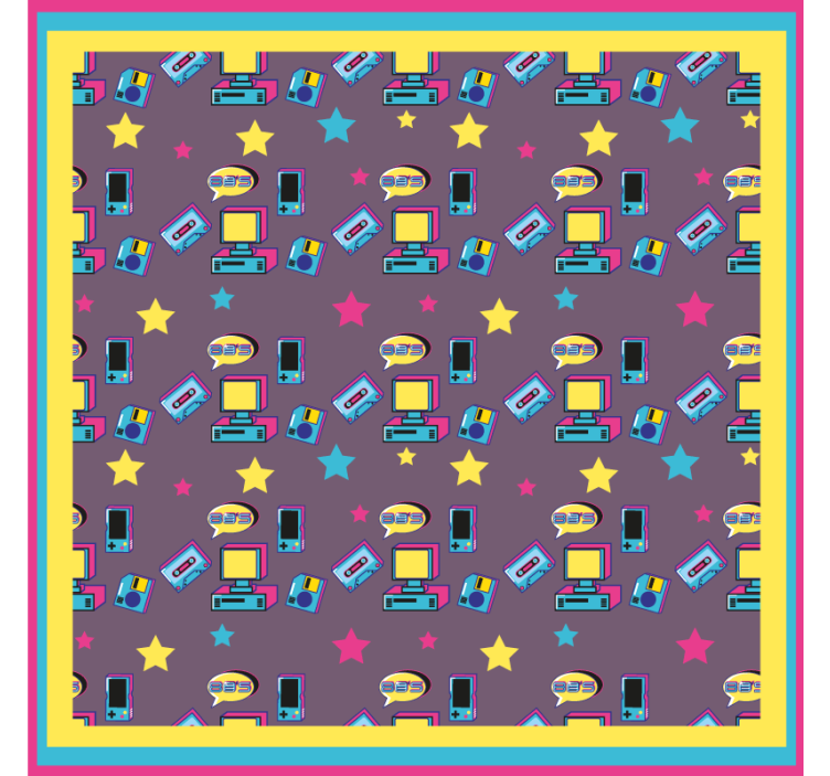 Kummajainen lasinalunen retroteknologiamuotoilu - Tenstickers