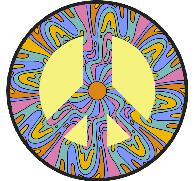 Kummajainen rauhan symboli - Tenstickers