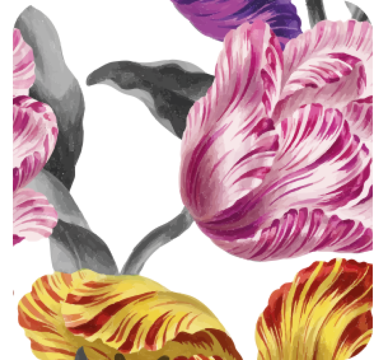 Moderni lasinalunen eloisilla kasvimotiiveilla - Tenstickers