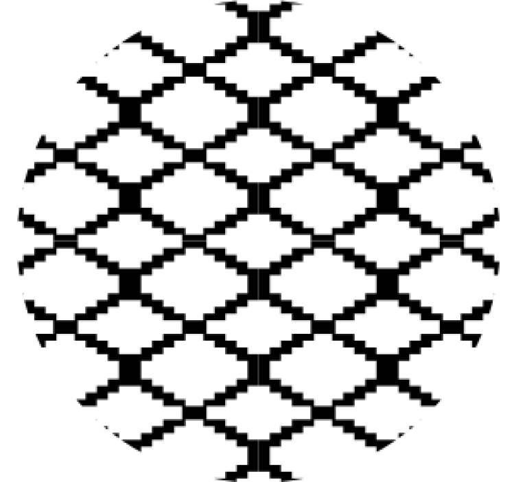 Geometrinen kuvio lasinalunen - Tenstickers