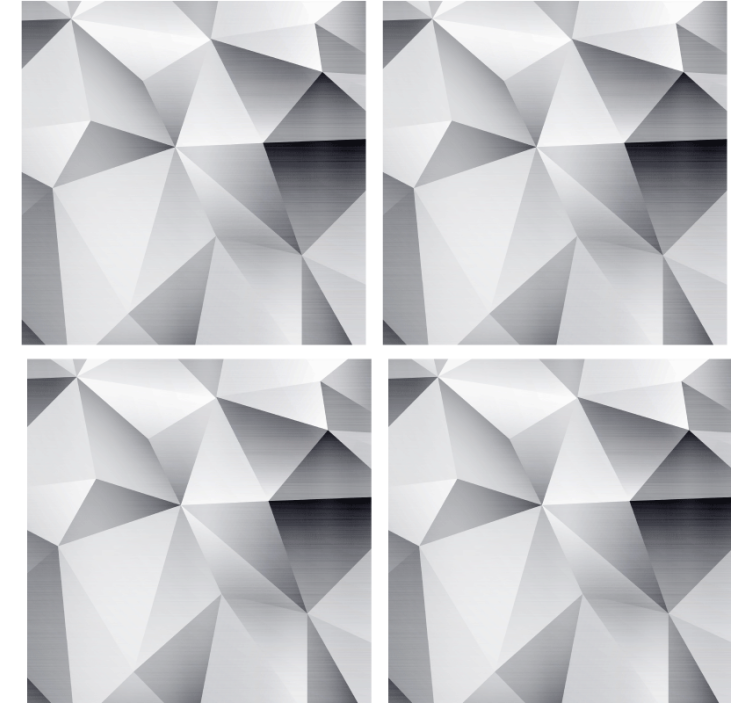 Geometrinen metallinen kuvio lasinalunen - Tenstickers