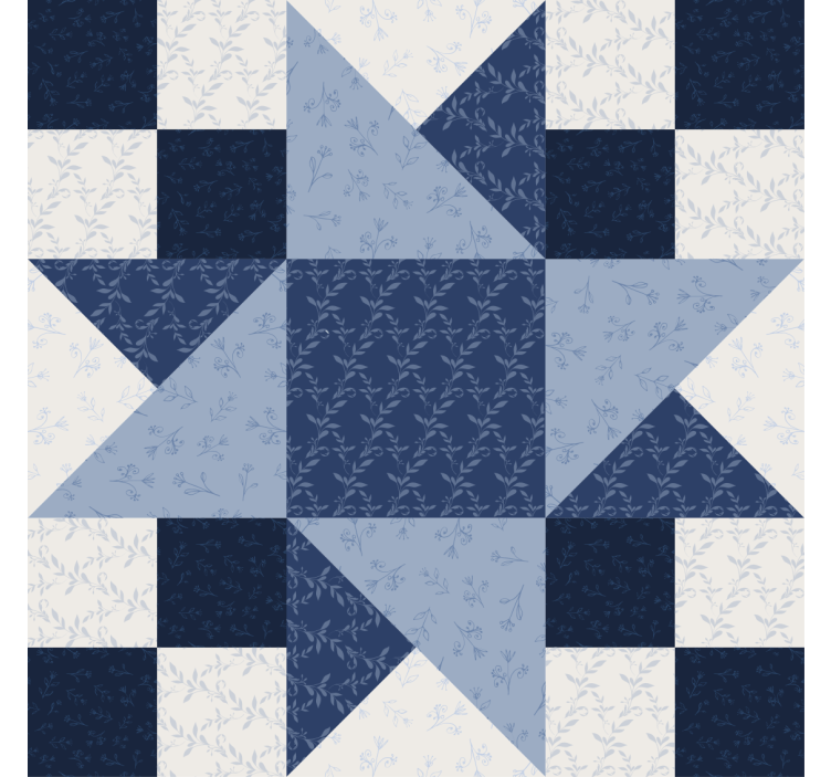 Elegantti kukkakuvioinen tähtilasinalunen - Tenstickers