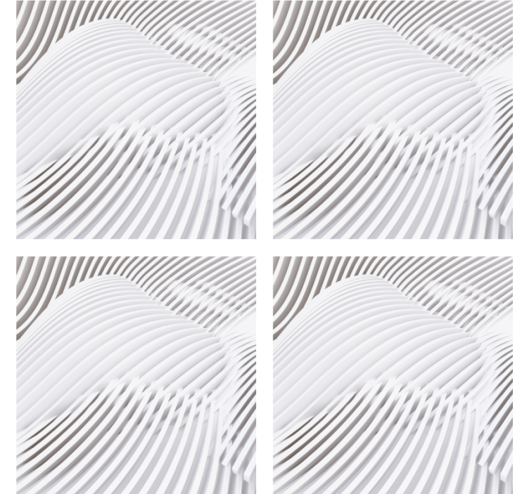 Aaltoileva kerroksellinen lasinalunen - Tenstickers