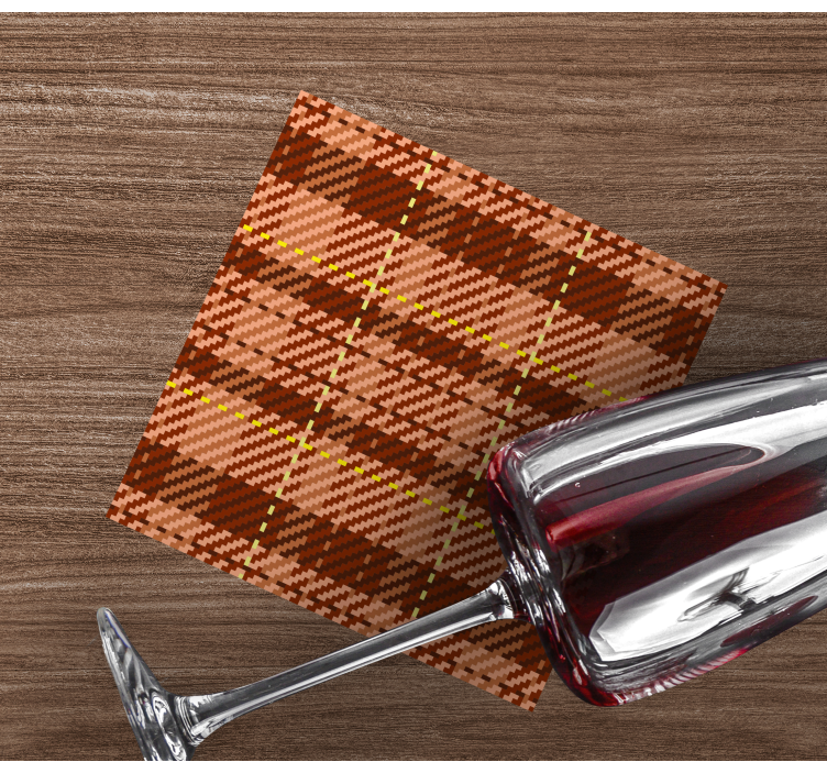 70-luvun kangaskuvio vintage lasinalunen - Tenstickers