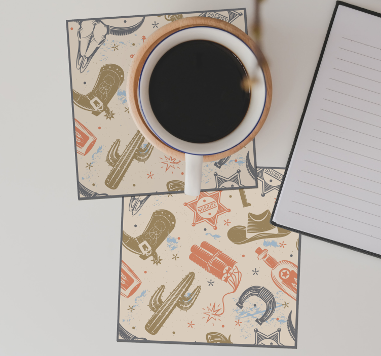 Cowboy elementit malli juoma lasinaluset - Tenstickers