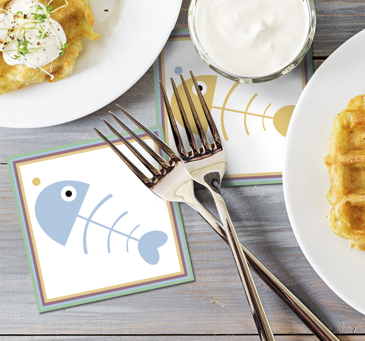 Söpö kalanruoto eläin lasinalunen - Tenstickers