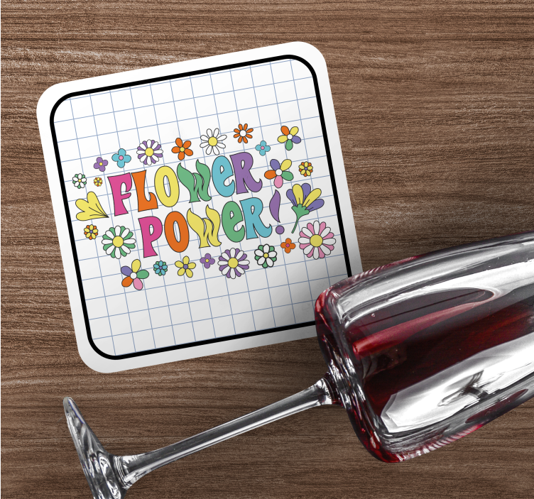 Kukka voima iskulause kukkia vintage lasinalunen - Tenstickers