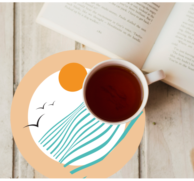 Meri abstrakti taide modernit lasinaluset - Tenstickers