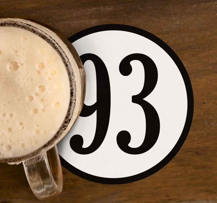 Mukautettu numero pyöreä modernit lasinaluset - Tenstickers