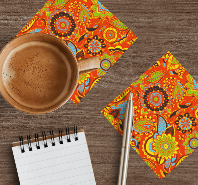 Paisley marokkolainen tyyli laatta lasinalunen - Tenstickers