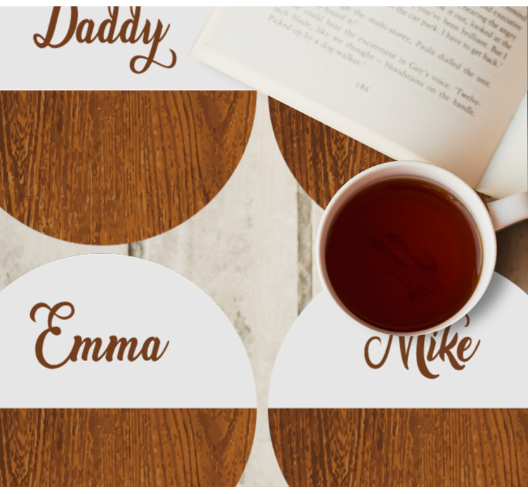 Puinen marmori muokattavat lasinaluset - Tenstickers