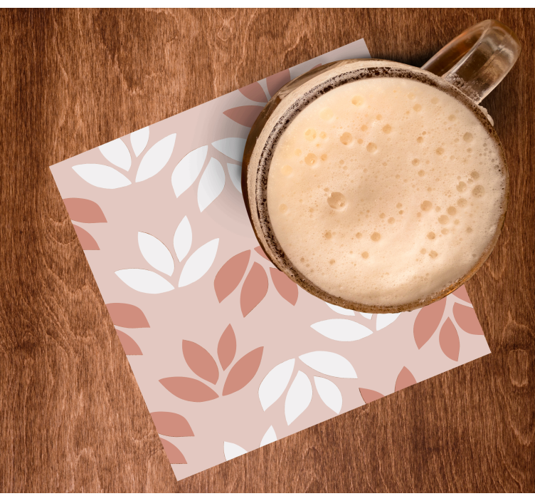 Ruusu kukka lehti vaaleanpunainenlasinalunen vintage lasinalunen - Tenstickers