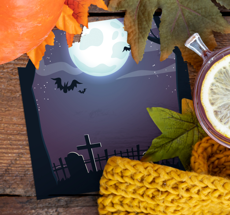 Spektraalinen halloween -ilta lasinalunen halloween - Tenstickers