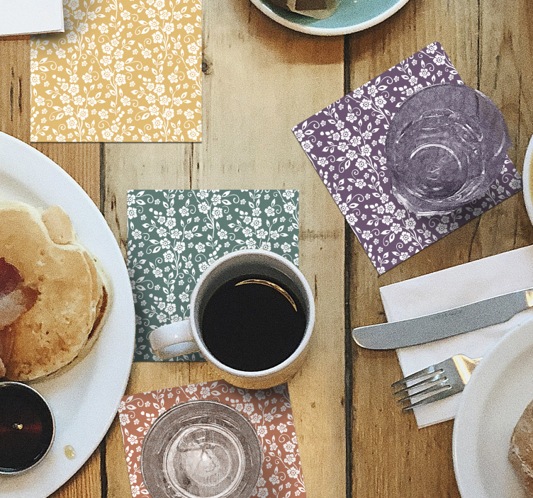 Tyylikäs kukkakuvio - Tenstickers