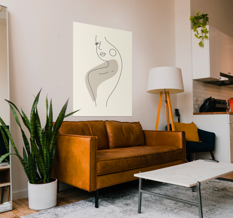 Abstrakti viivakuvaprofiilijuliste - Tenstickers