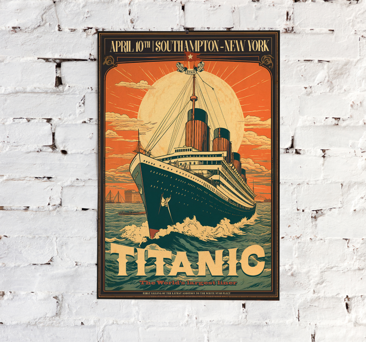 Titanicin ensimmäinen matka juliste - Tenstickers