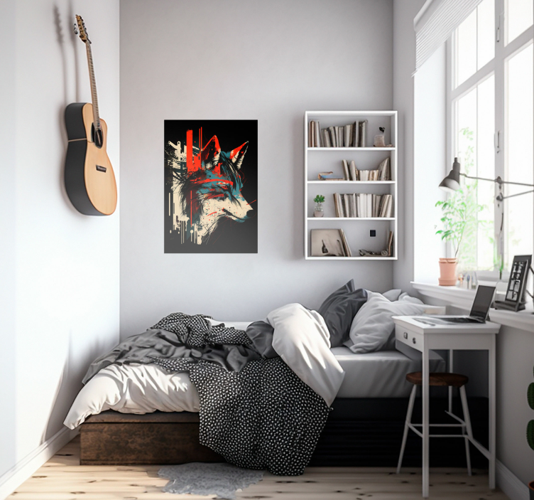 Abstrakti susitaidejuliste seinälle - Tenstickers