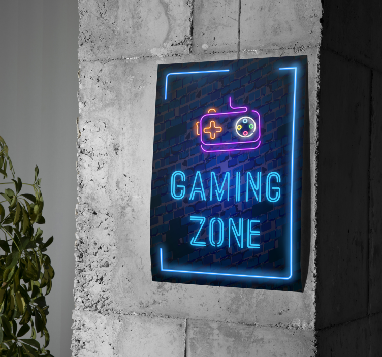 gaming zone videopelin juliste - Tenstickers
