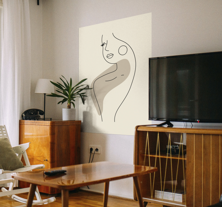 Abstrakti viivakuvaprofiilijuliste - Tenstickers