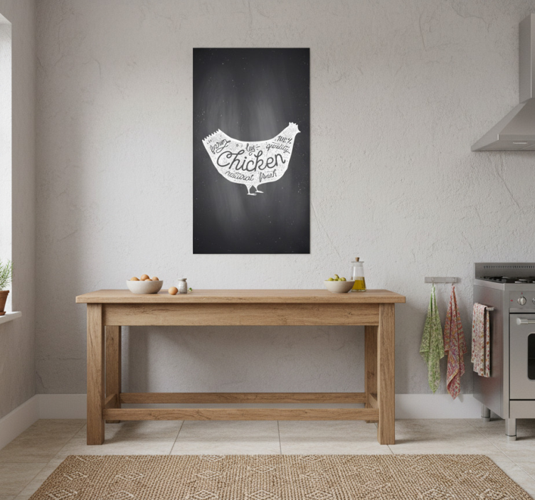 Maatilan tuore kana keittiöjuliste - Tenstickers