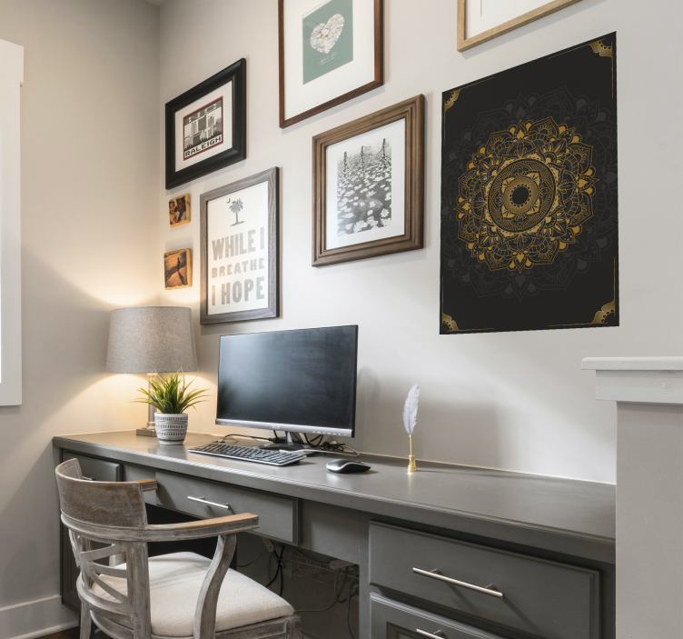 Musta mandala perhonen juliste - Tenstickers