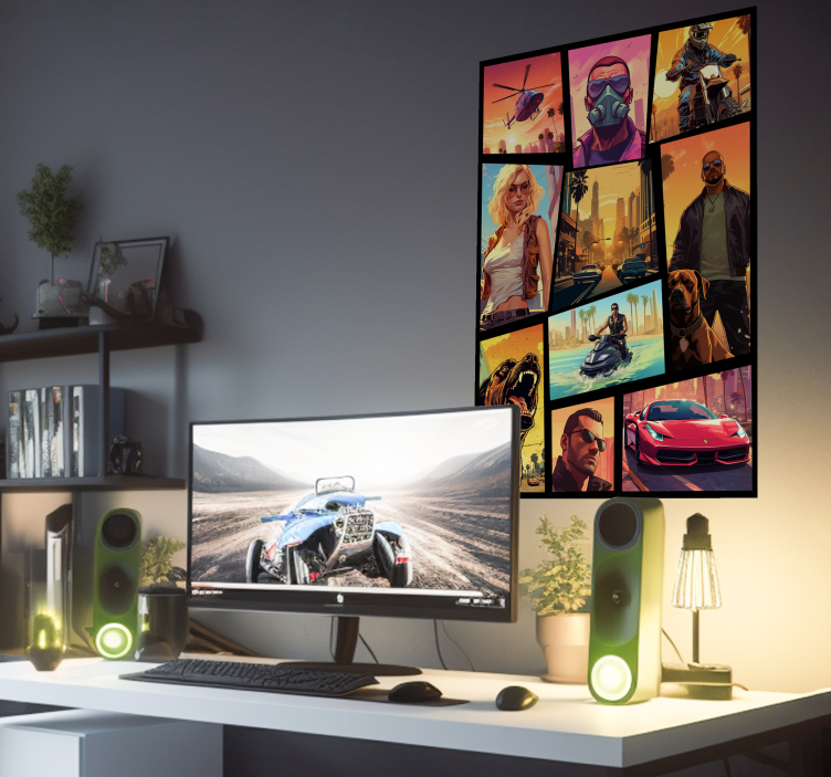 Seikkailu- ja toimintakollaasi teini-ikäisten juliste - Tenstickers