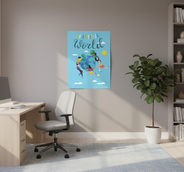 Harmoninen maailmankarttaposteri - Tenstickers