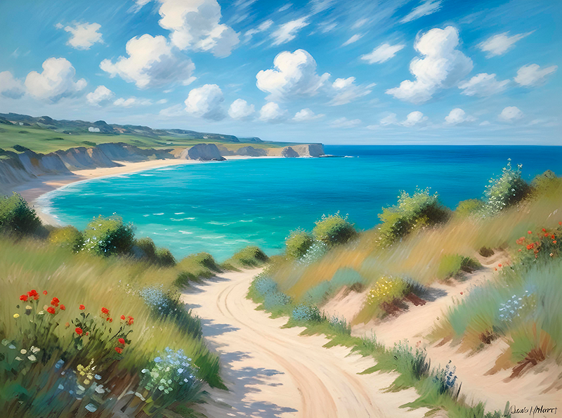 Kaunis merinäköala maisemajuliste - Tenstickers