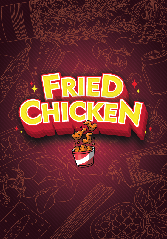 Graffiti taco paistettu kana keittiöjuliste - Tenstickers