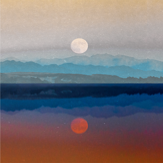 Oleskelutilan juliste kauniilla kuu designilla - Tenstickers