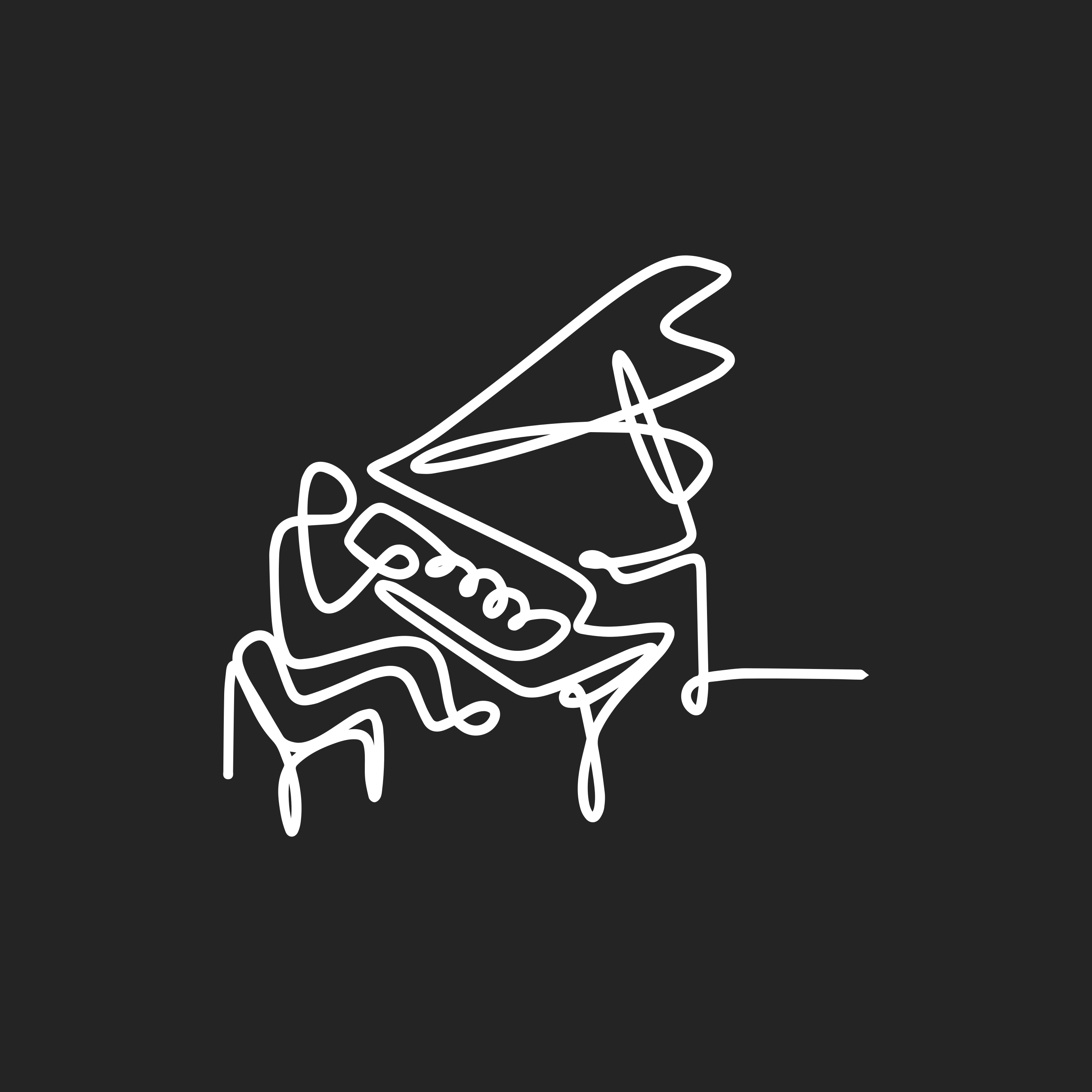 Pianistin viivapiirros suloinen design oleskelutilan juliste - Tenstickers