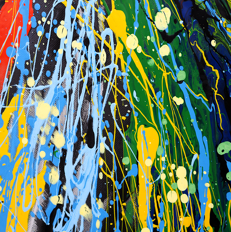 Taide sateenkaari väriläiskä oleskelutilan juliste - Tenstickers