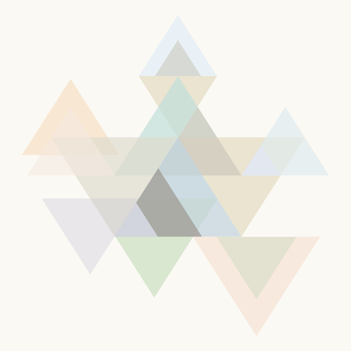 Värikkäät kolmiot oleskelutilan juliste - Tenstickers