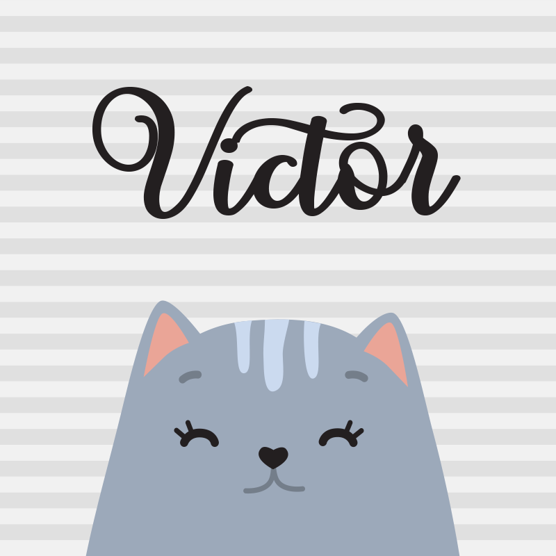 Pohjoiskissa nimellä lasten juliste - Tenstickers