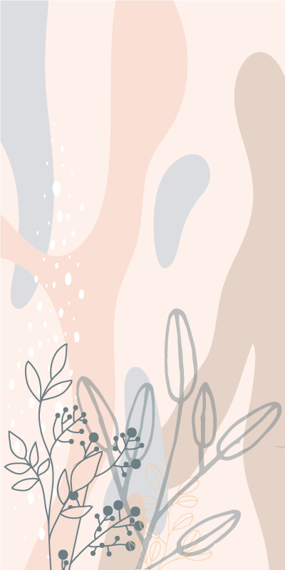 Elegantti kukkasiluetti juliste - Tenstickers