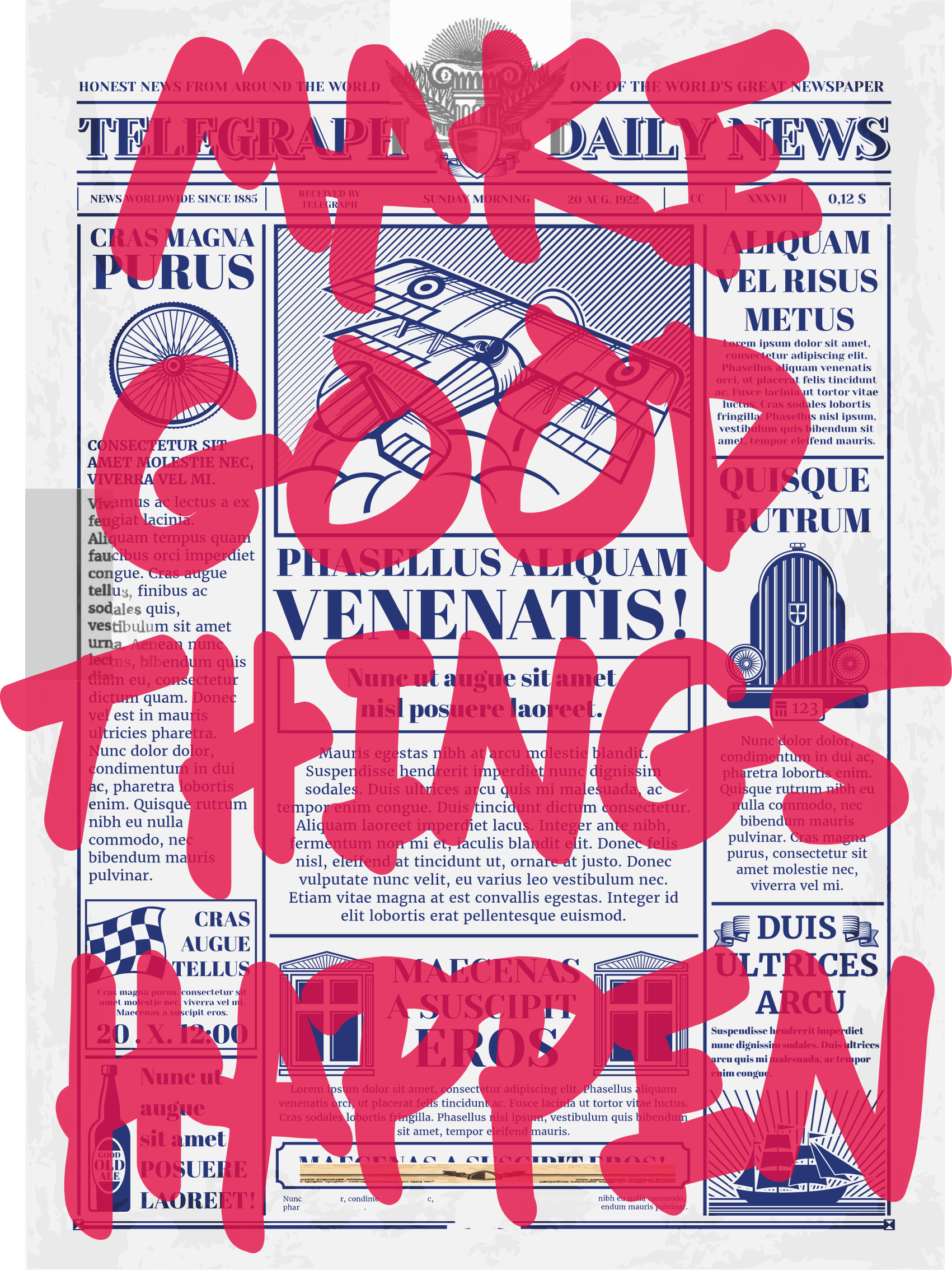 Make good things happen retro design lausejuliste - Tenstickers