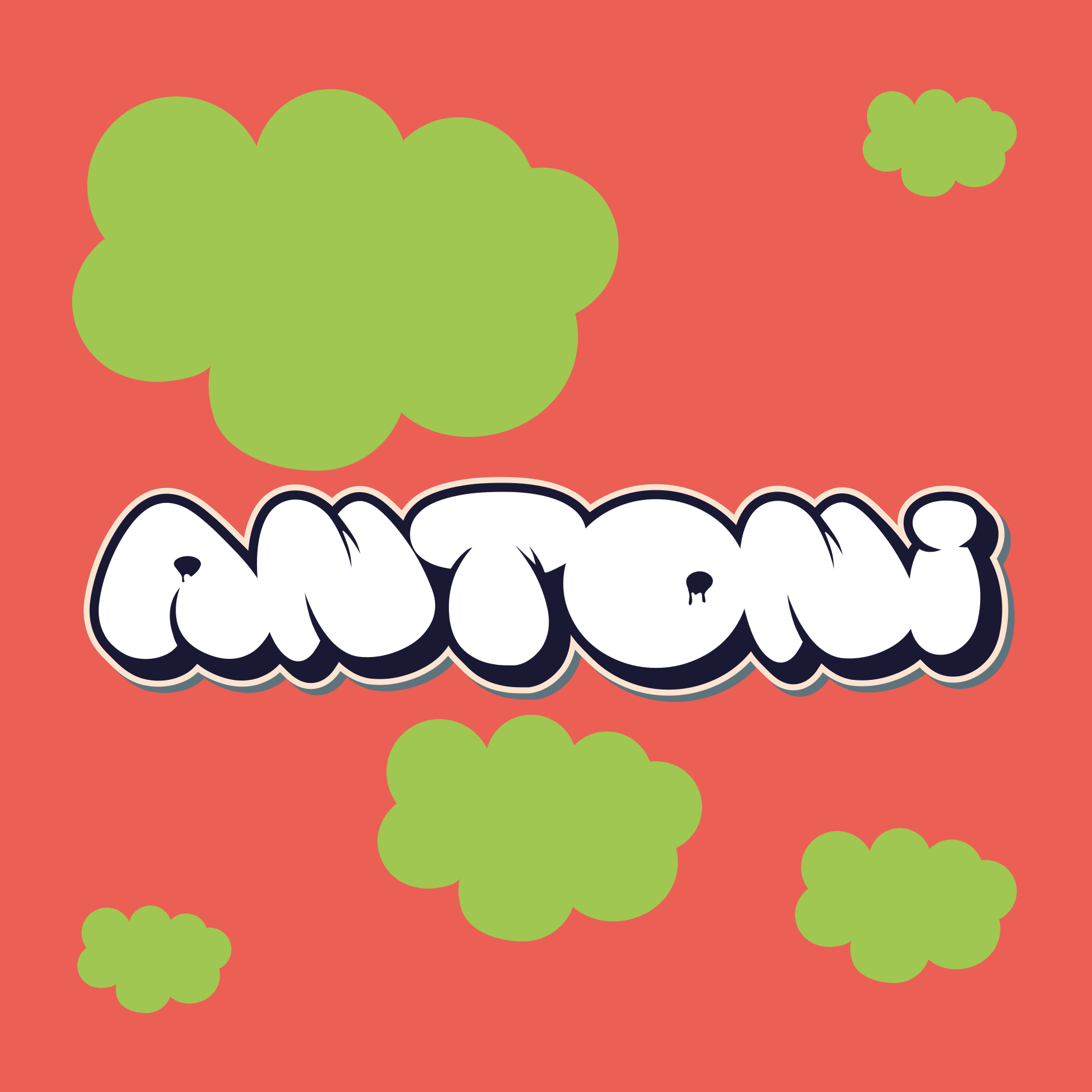 Teini-ikäisten juliste leikkisällä kirjaimistotyylillä - Tenstickers