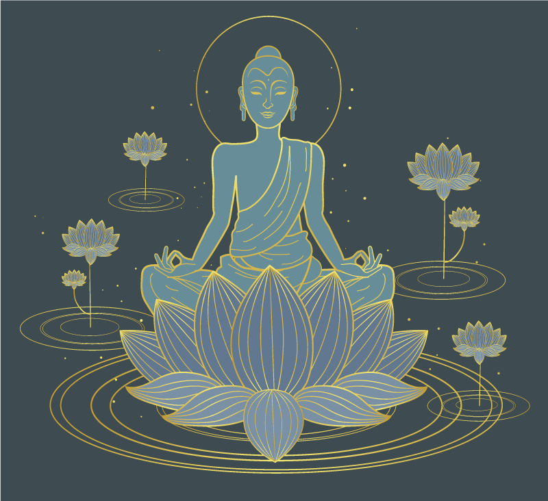 Zen-juliste meditoiva buddha - Tenstickers