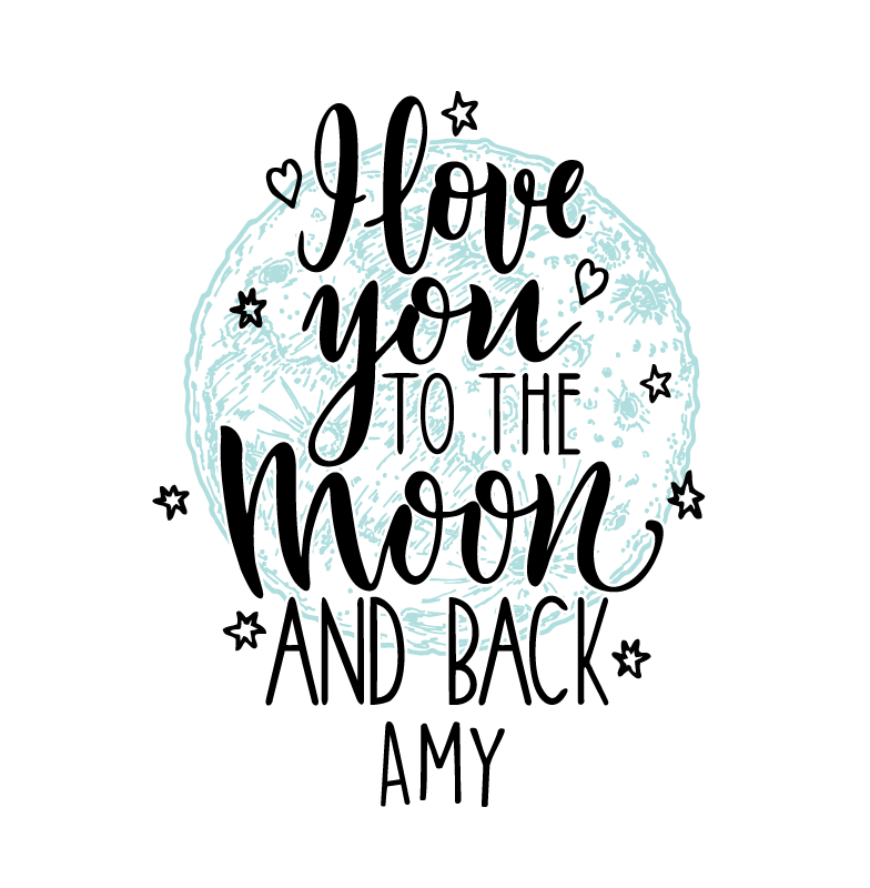 I love you moon juhlat ja tapahtumat -juliste - Tenstickers