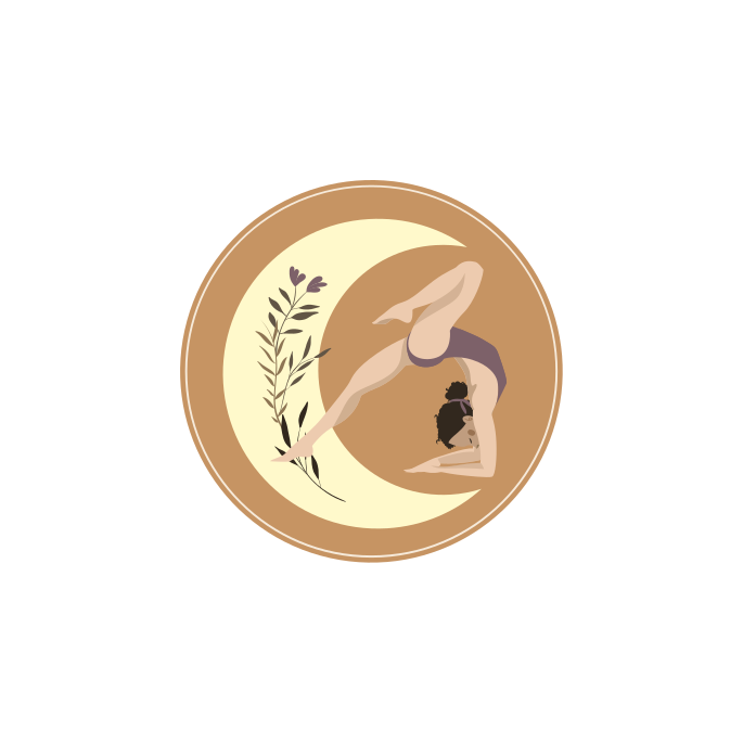 Jooga-asentojuliste kuun kanssa - Tenstickers