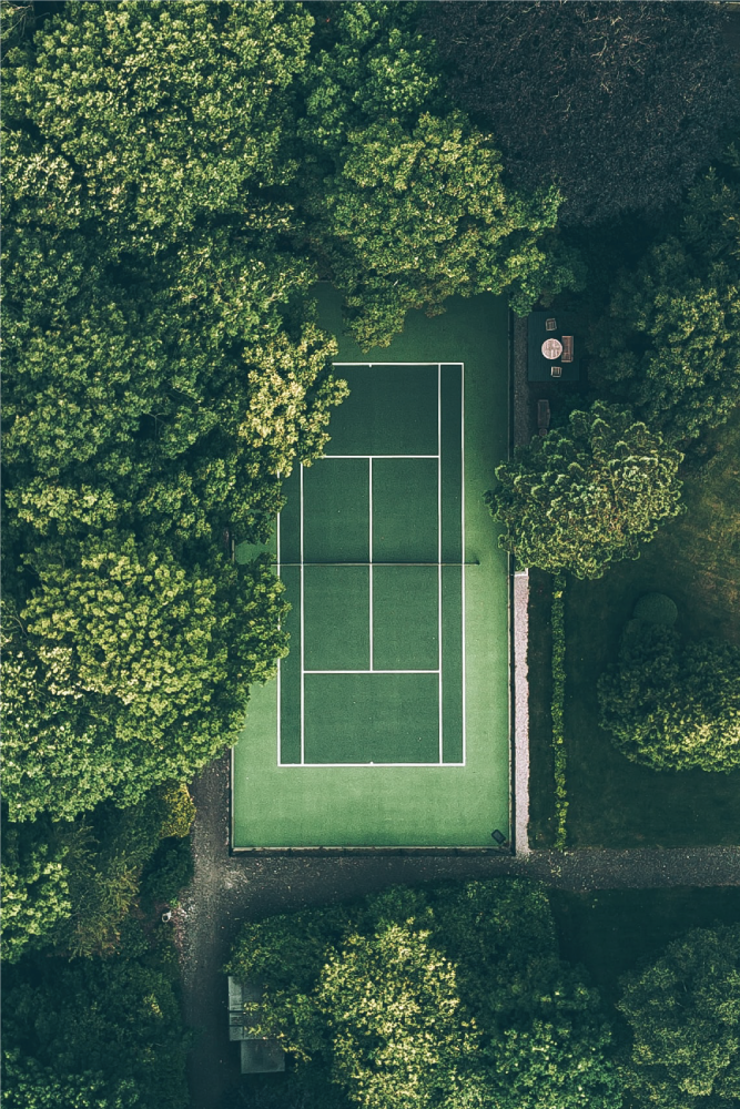 Vihreä tenniskenttä urheilujuliste - Tenstickers