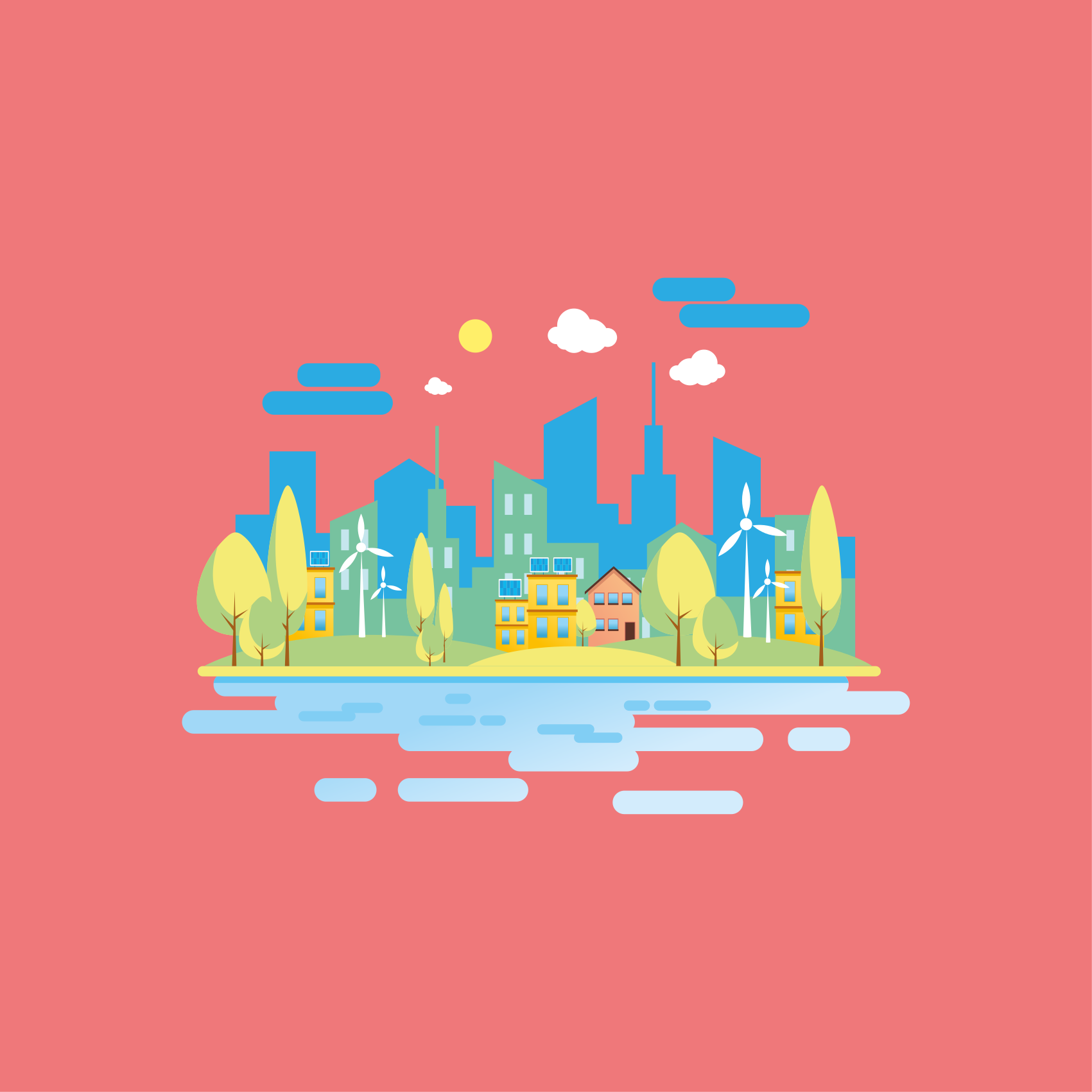 Moderni kaupunki- ja maajuliste - Tenstickers