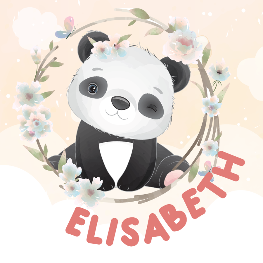 Söpö panda suunnittelu muokattava juliste - Tenstickers
