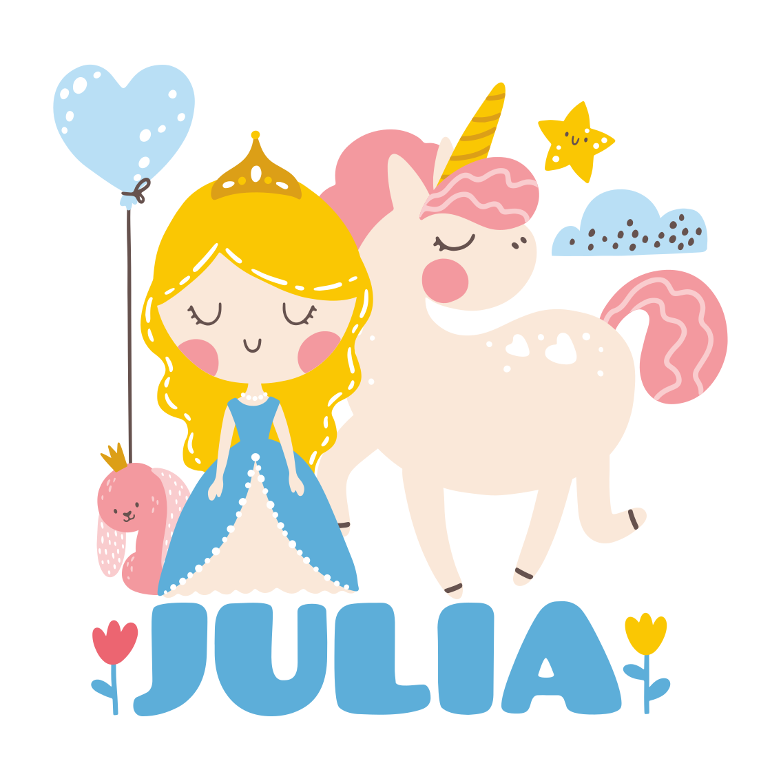 Prinsessayhdessäyksisarvisenmuokattavajuliste - Tenstickers