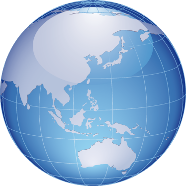 Vinylimaailmankarttaposteri australia ja aasia - Tenstickers
